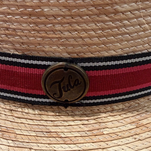 NWOT Tula Pink Carmel Palm Straw Sun Hat UPF 50+ Fair Trade One Size - Picture 5 of 8